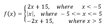 graph of piecewise function or steps function calculator